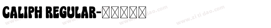 Caliph Regular字体转换